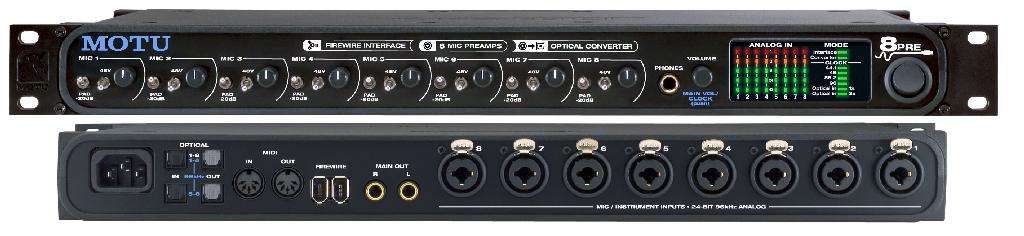 MOTU 8-PRE/amp audio-interface