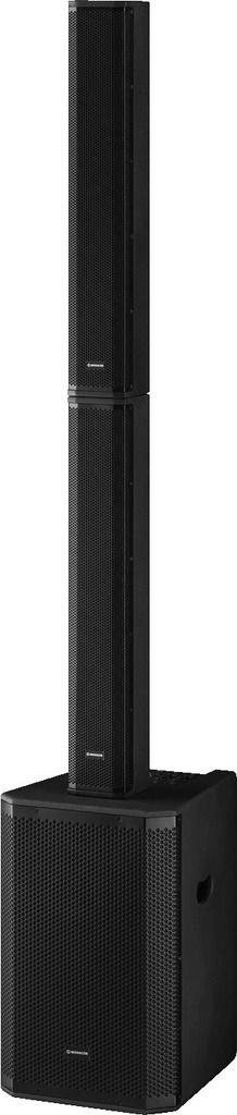 Monacor Vert-12 Column Active System, black, DSP, 1x 12'' subwoofer, 6x 3'' high-mid speaker / 1x 1'' HF, 700W