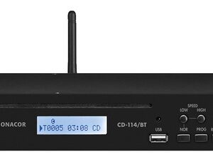 Monacor CD-114/BT CD and MP3 player, Bluetooth, USB / SD card slot.