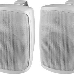 Monacor WALL-08T/wit-zwart /Pair of 2-way PA speaker 100 V / IP65