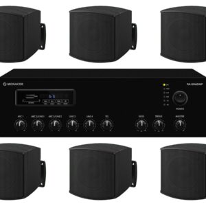 Monacor combi deal 6x EUL-26 + PA-806DAP /zwart of wit