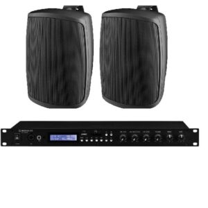 Monacor combi deal 1x SA-130DMP en 2x WALL-08T/ZWART /IP65