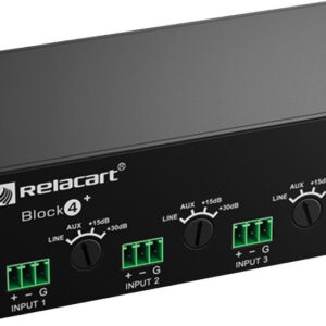 Monacor BLOCK4 /4-channel Dante audio 4 inputs and 4 audio outputs